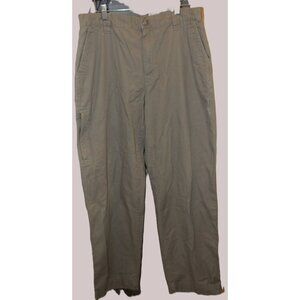 Columbia Mens Pants 32/30 Cargo Olive Green Khakis Chinos Zipper Pockets Outdoor